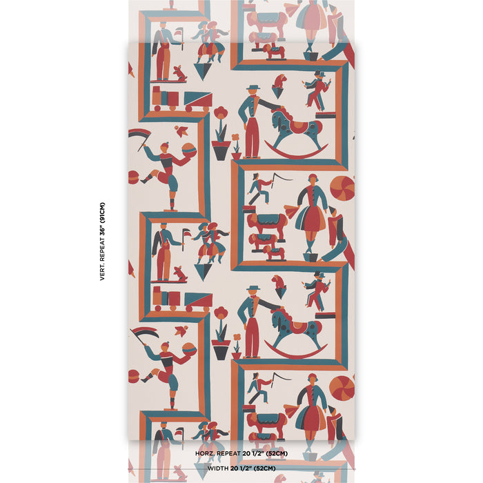 Schumacher Vally Circus Multi Wallpaper 5016790