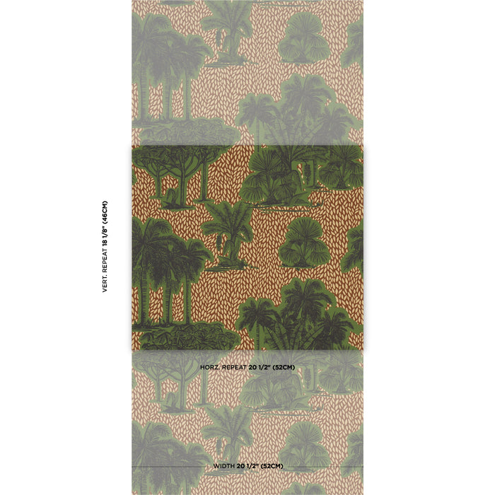 Schumacher Tropical Safari Print Orinoco Verdant Oasis Wallpaper 5016920