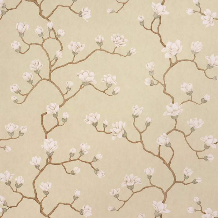 Schumacher Magnolia Tree Soft Gold Wallpaper Sample 5016932