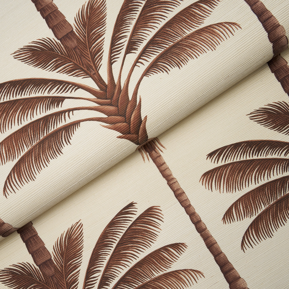 Schumacher A Palm Is A Palm Sisal Chocolate Meets Tobacco Wallpaper 5016960