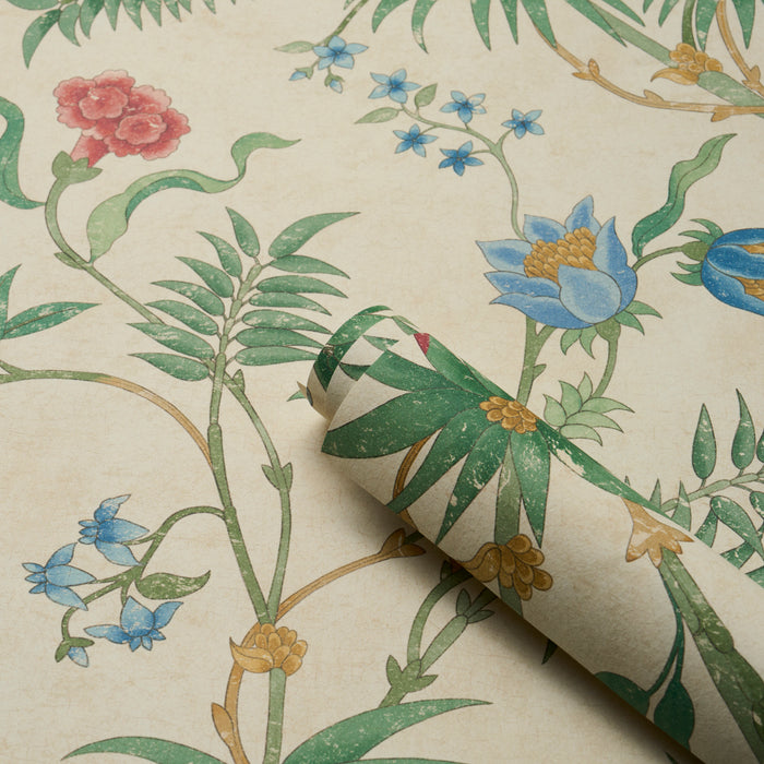 Schumacher Arasi Botanical Parchment Wallpaper 5017171