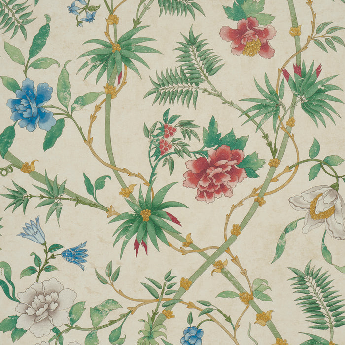 Schumacher Arasi Botanical Parchment Wallpaper 5017171