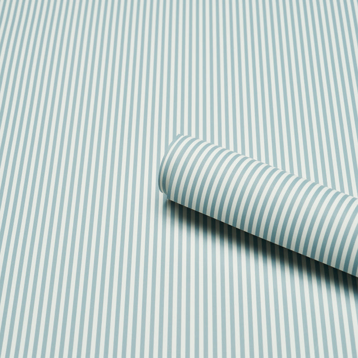 Schumacher Emma Stripe Narrow Chambray Wallpaper 5017191