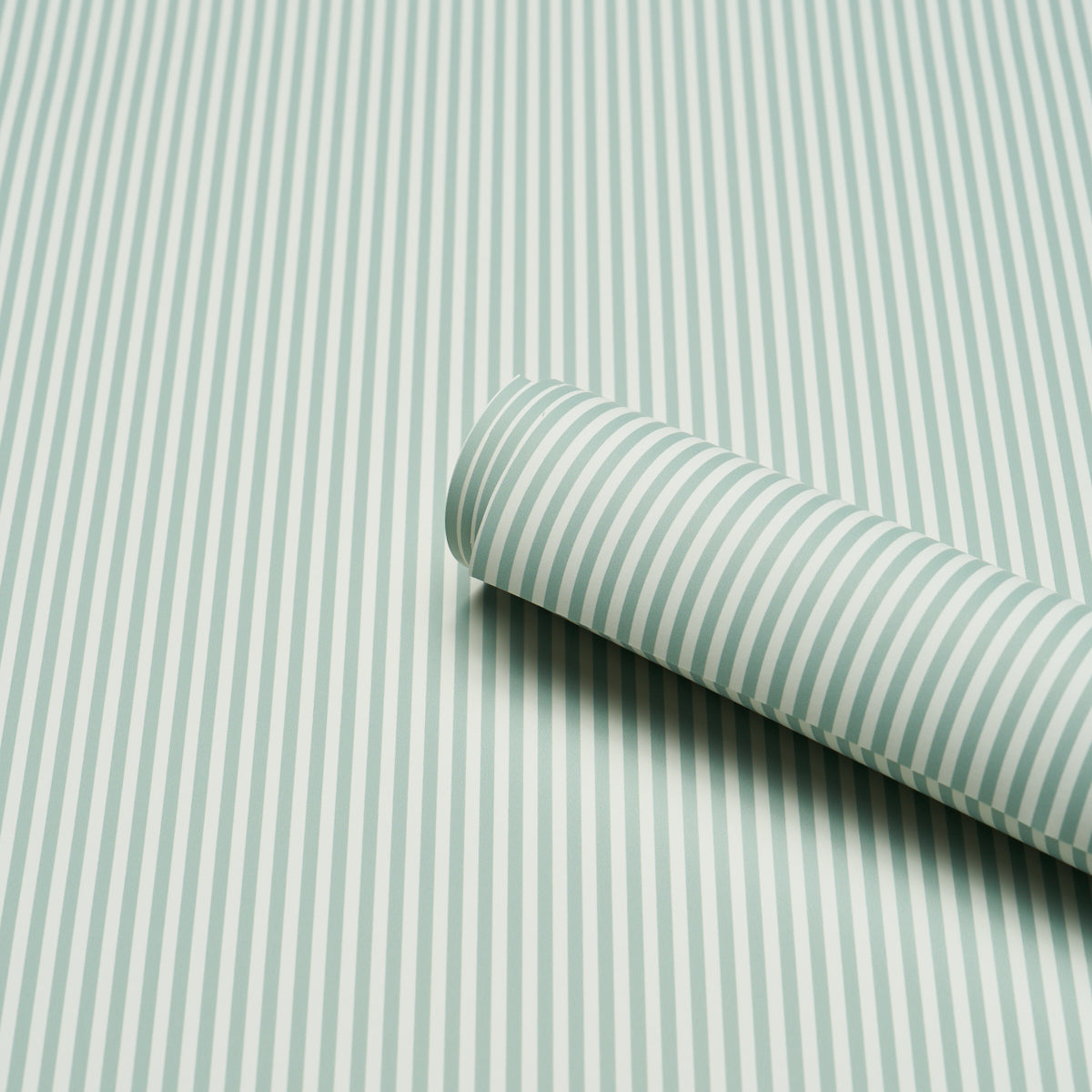 Schumacher Emma Stripe Narrow Teal Wallpaper 5017195