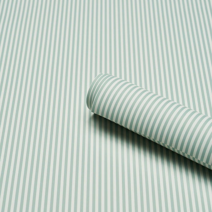 Schumacher Emma Stripe Narrow Teal Wallpaper 5017195