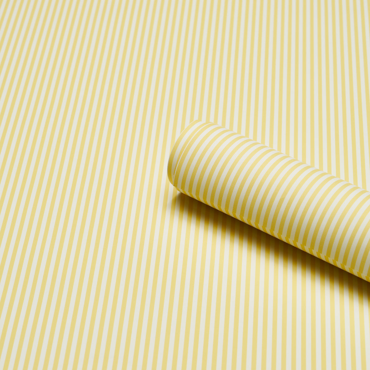 Schumacher Emma Stripe Narrow Yellow Wallpaper 5017196