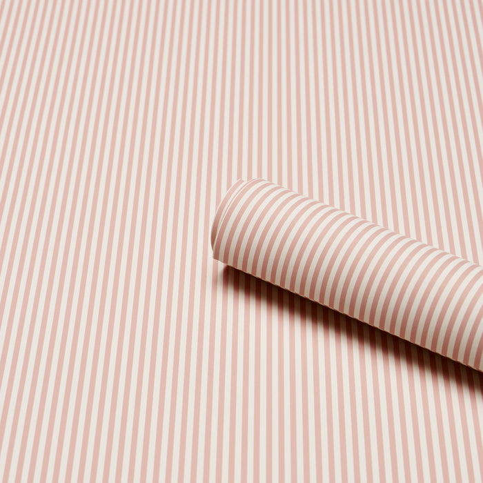 Schumacher Emma Stripe Narrow Rose Wallpaper 5017200