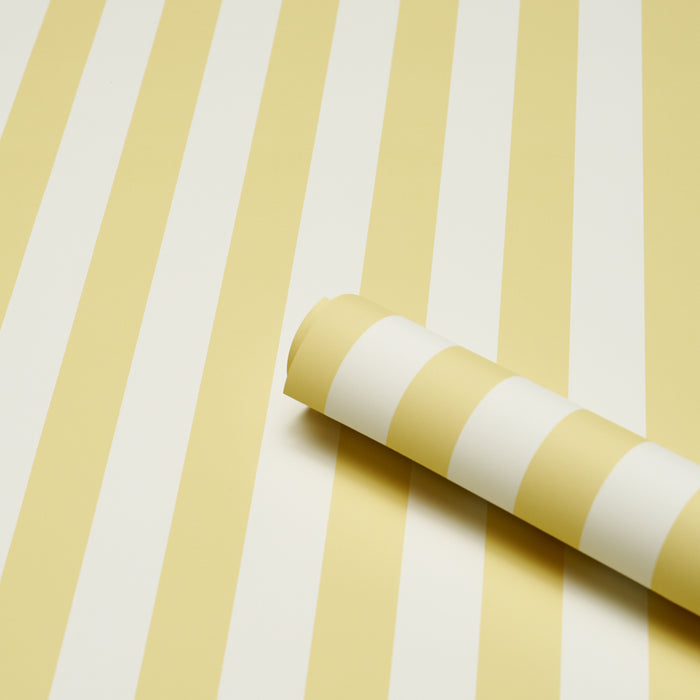 Schumacher Emma Stripe Yellow Wallpaper 5017217