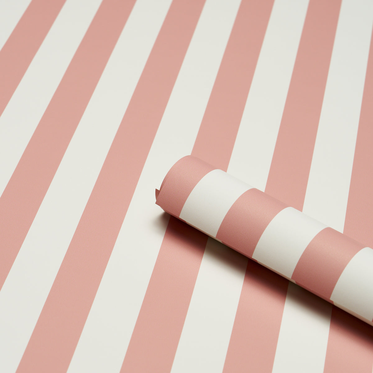 Schumacher Emma Stripe Coral Wallpaper 5017220