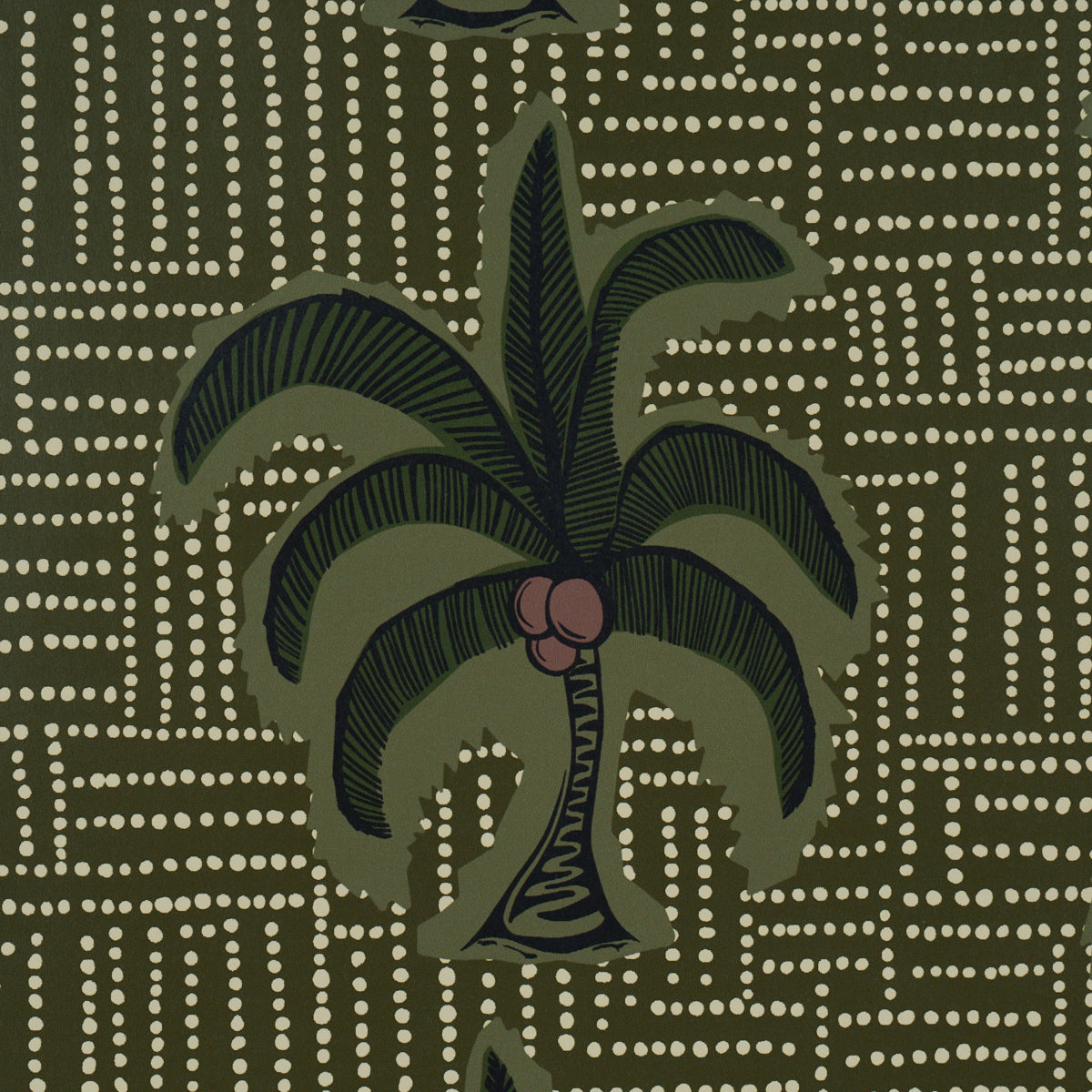 Schumacher Agua De Coco Palm Tree Green Wallpaper 5017240