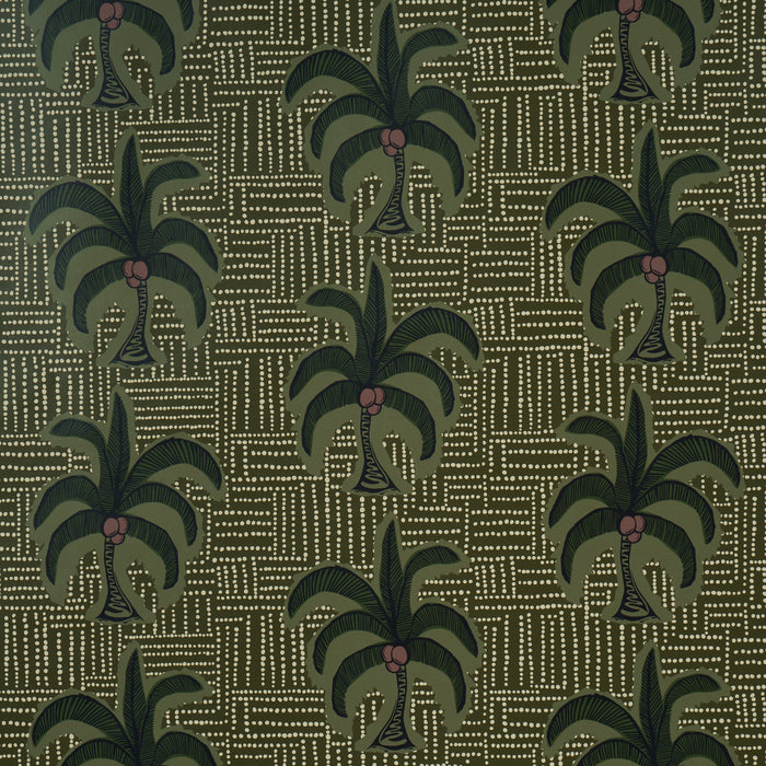 Schumacher Agua De Coco Palm Tree Green Wallpaper 5017240