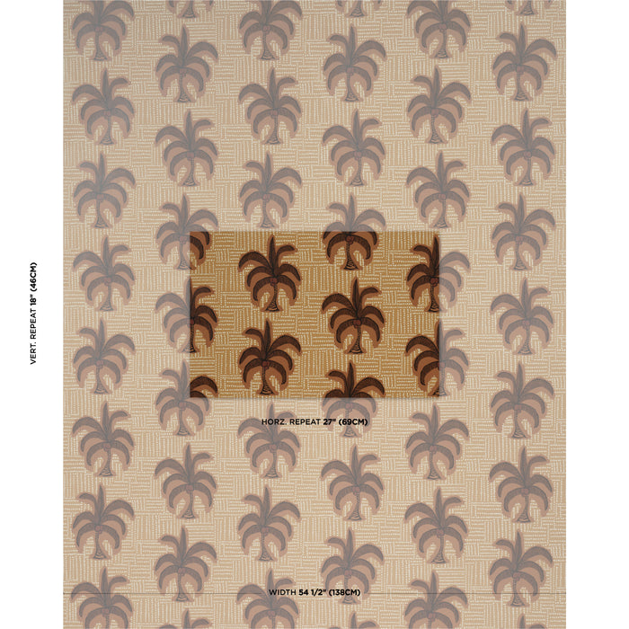 Schumacher Agua De Coco Sunbleached Ochre Wallpaper 5017241