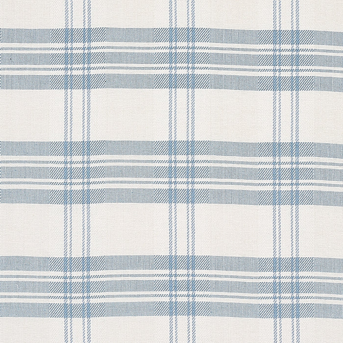 Schumacher Check Rustique Sky Fabric 50205