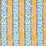 China Seas Bijou Stripe Yellow Blue Fabric Sample 5060-04