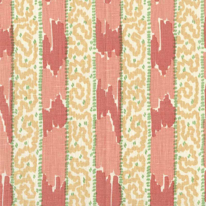 China Seas Bijou Stripe Melon Yellow Green Fabric Sample 5060-05