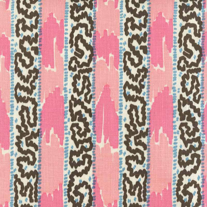 China Seas Bijou Stripe Pinks Blue Fabric Sample 5060-11