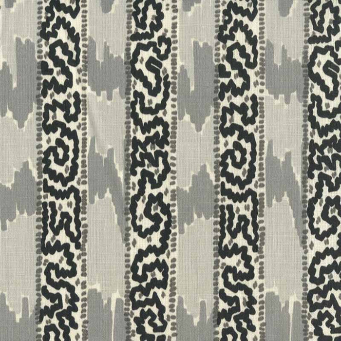 China Seas Bijou Stripe Grays Charcoal Fabric Sample 5060-14