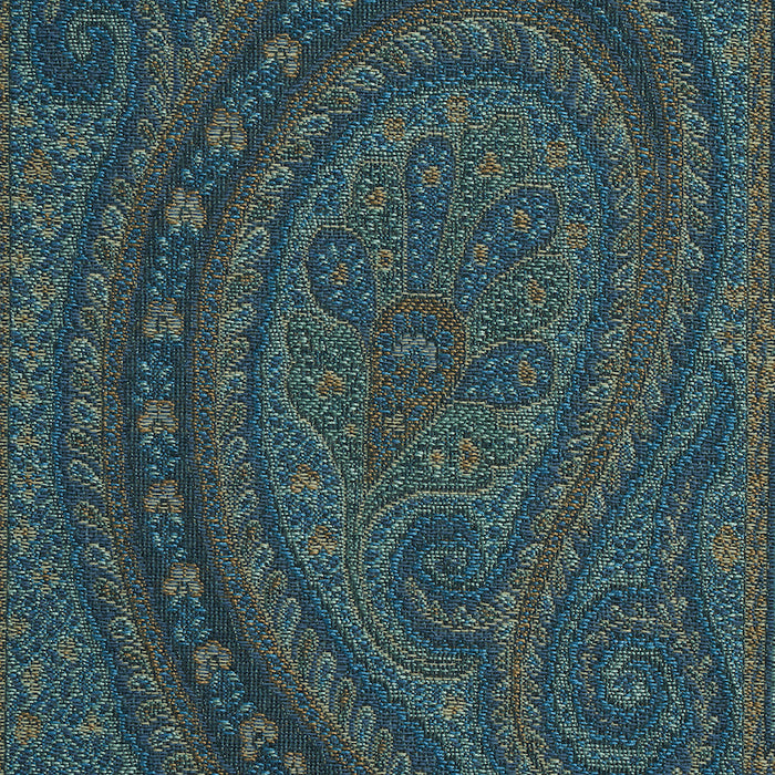 Schumacher Chatelaine Paisley Blue Fabric 50774