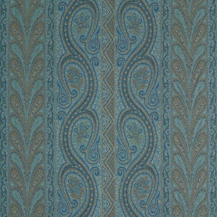 Schumacher Chatelaine Paisley Blue Fabric 50774