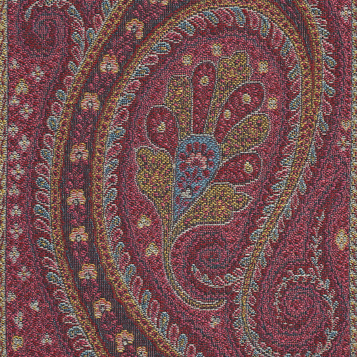 Schumacher Chatelaine Paisley Magenta Fabric 50775