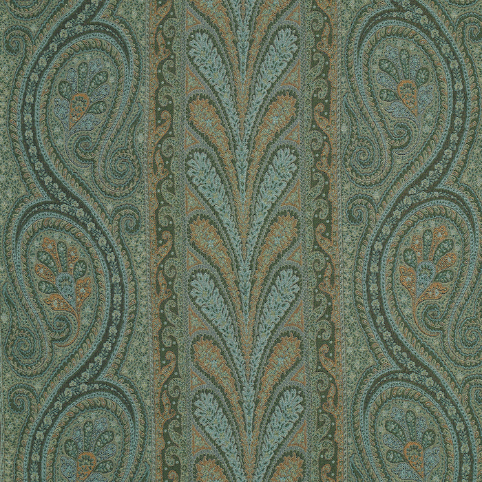 Schumacher Chatelaine Paisley Jade Fabric 50776