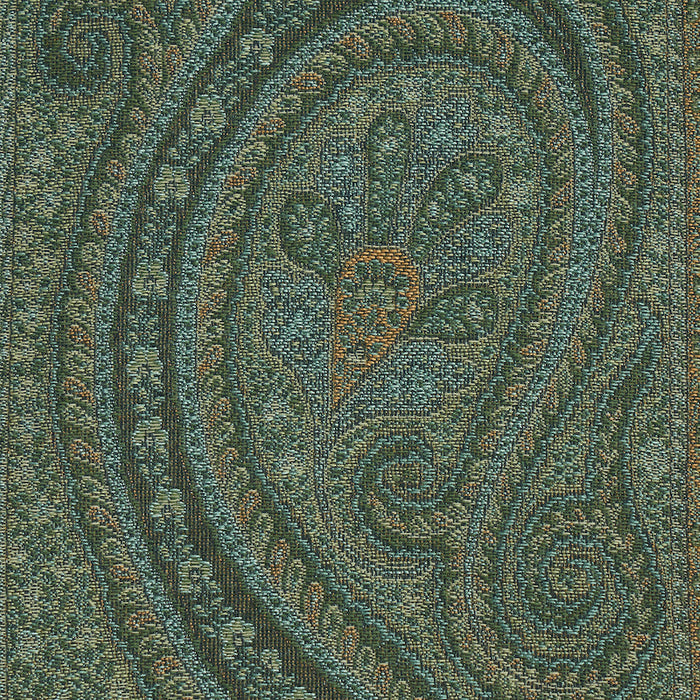 Schumacher Chatelaine Paisley Jade Fabric 50776