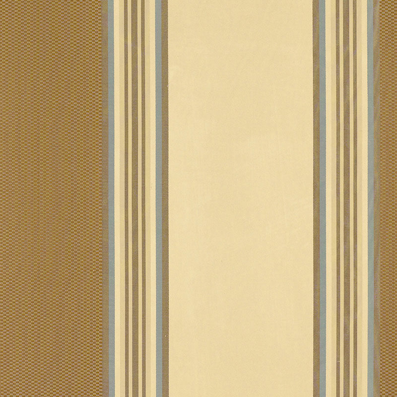 Schumacher Ava Silk Stripe Mocha Fabric Sample 52370