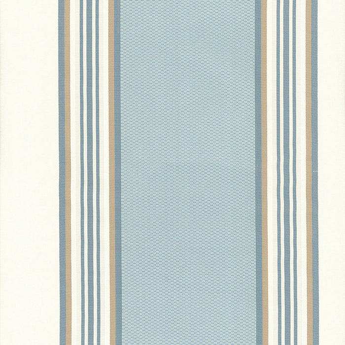 Schumacher Ava Silk Stripe Cornflower Fabric Sample 52372