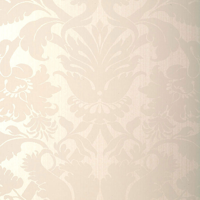 Schumacher Fiorella Damask Pearl Wallpaper 529190