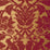 Schumacher Fiorella Damask Red On Gold Wallpaper 529195