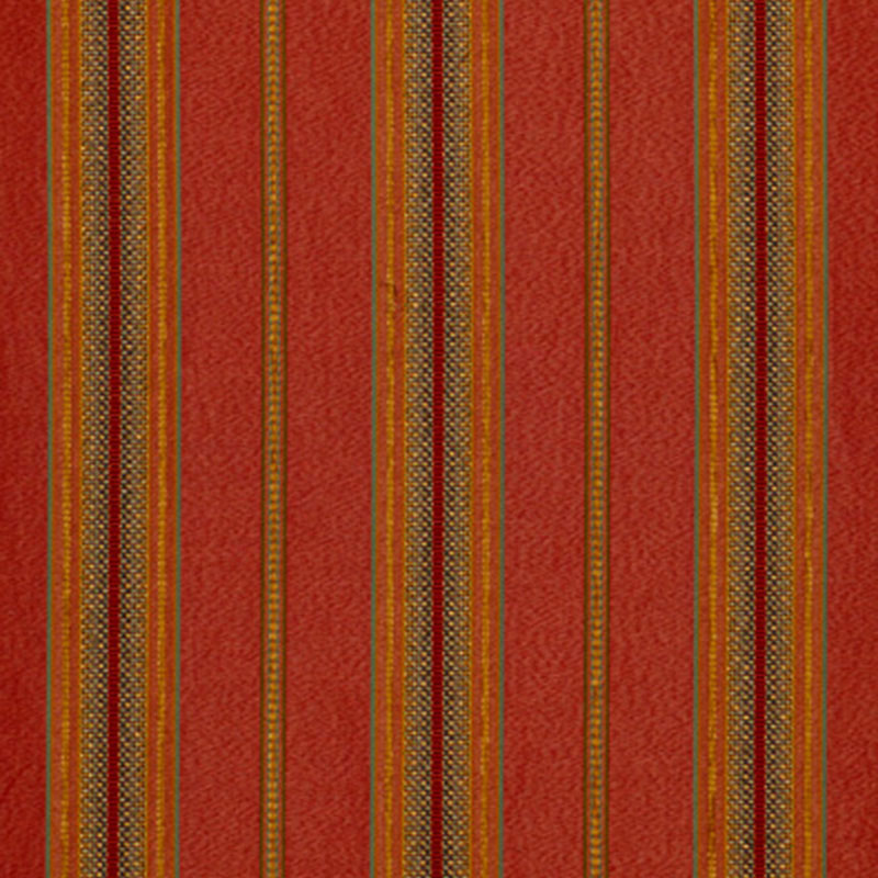 Schumacher Sinclair Chenille Stripe Rouge Fabric 54060