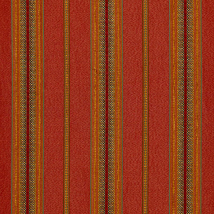 Schumacher Sinclair Chenille Stripe Rouge Fabric Sample 54060