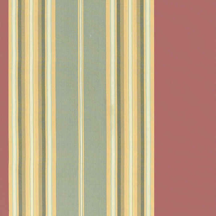 Schumacher Vivien Silk Stripe Rouge Fabric 54131