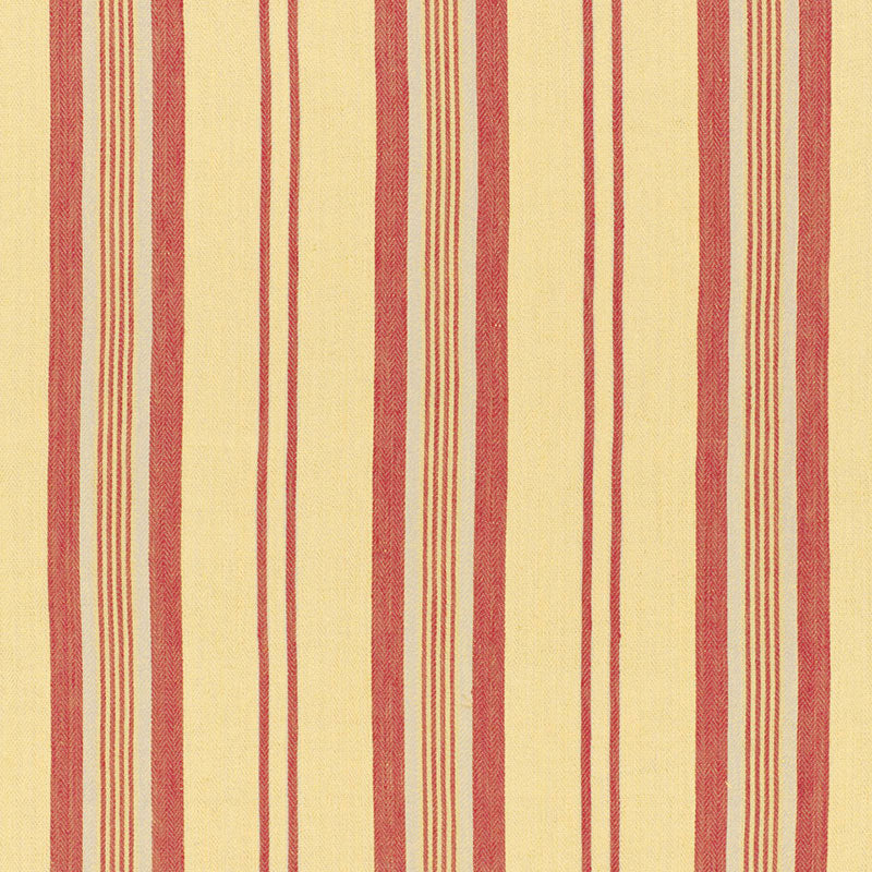 Schumacher Sagaponic Linen Stripe Berry Fabric 54153