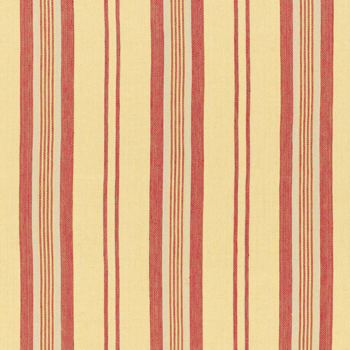 Schumacher Sagaponic Linen Stripe Berry Fabric Sample 54153