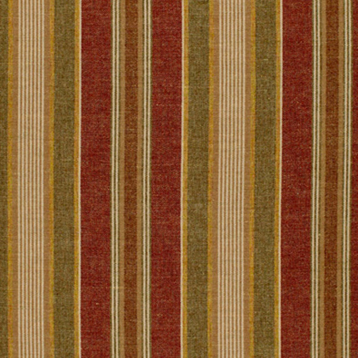 Schumacher Edgemere Stripe Indian Red Fabric Sample 54204