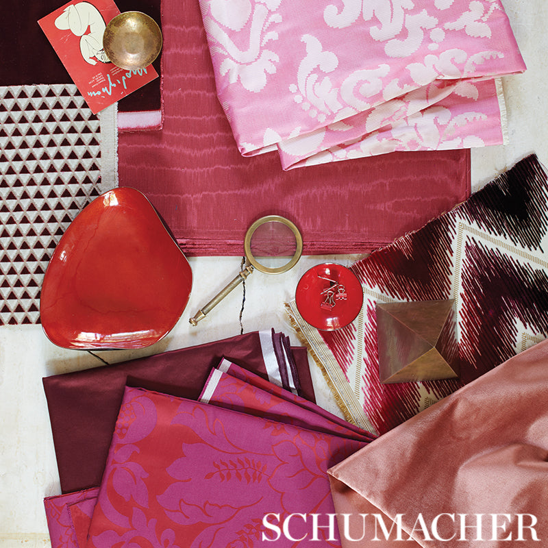 Schumacher Shock Wave Ruby Fabric Sample 54863