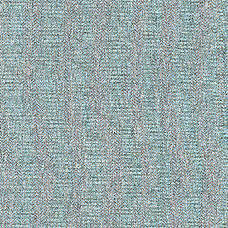 Schumacher Bryton Linen Herringbone Bluestone Fabric 54921