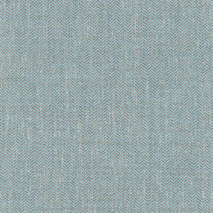 Schumacher Bryton Linen Herringbone Bluestone Fabric 54921