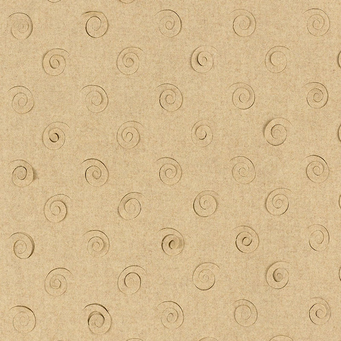 Schumacher Curlicue Camel Fabric Sample 55362