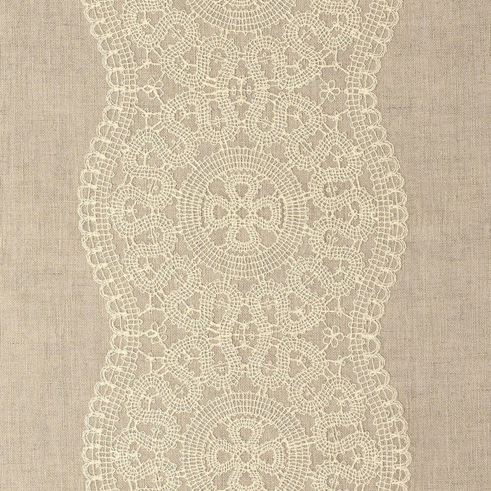 Schumacher Alecon Embroidered Sheer Natural Fabric 55421