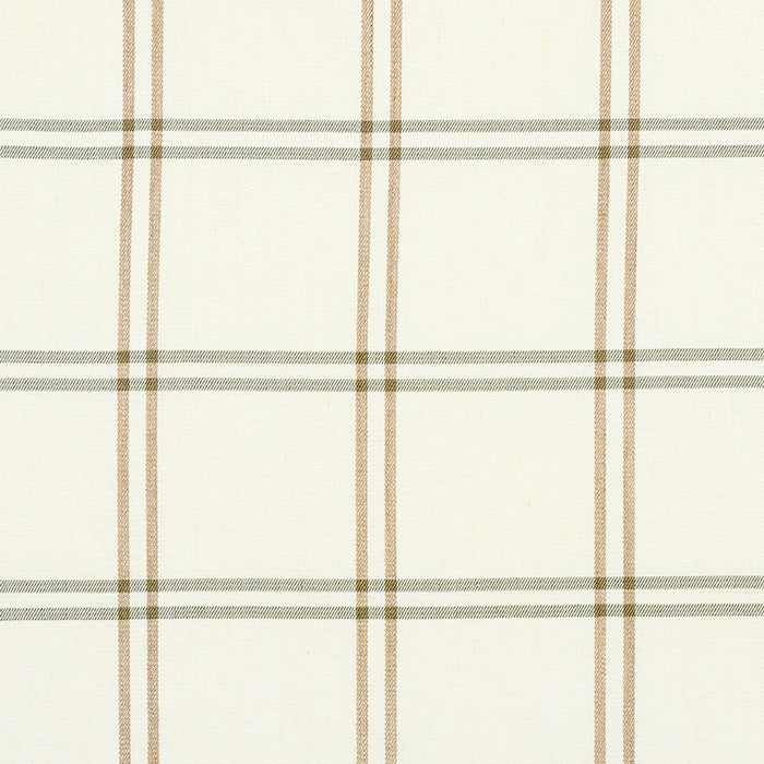 Schumacher Luberon Plaid Natural Fabric 55717