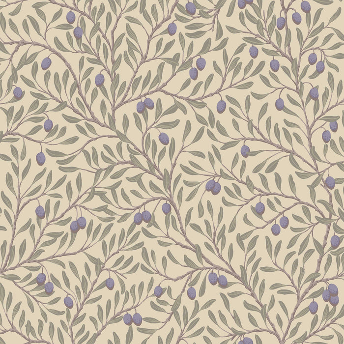 Schumacher Olivtrad Leaf And Natural Wallpaper Sample 5704