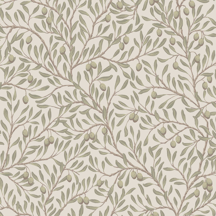 Schumacher Olivtrad Leaf And Ivory Wallpaper 5705