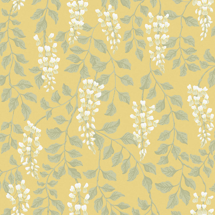 Schumacher Blaregn Yellow Wallpaper 5709