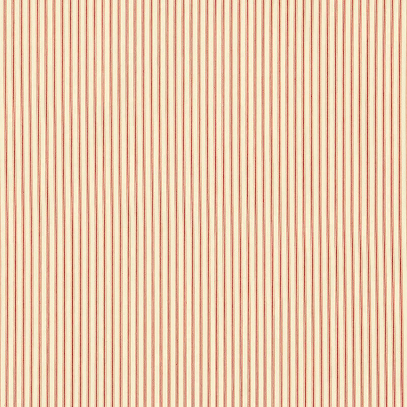 Schumacher Wellfleet Ticking Stripe Regatta Red Fabric Sample 60071