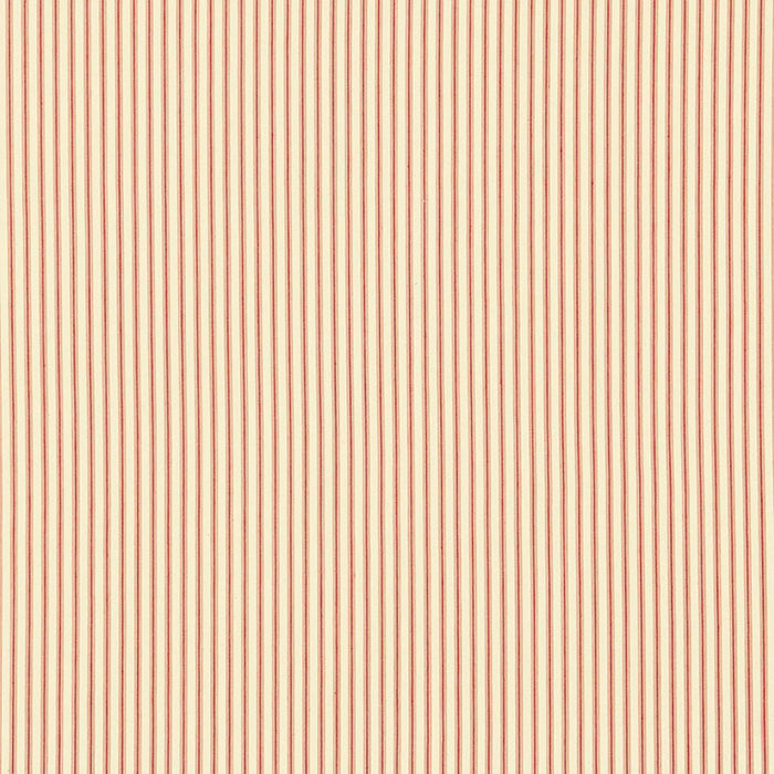 Schumacher Wellfleet Ticking Stripe Regatta Red Fabric Sample 60071