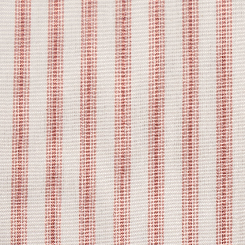 Schumacher Wellfleet Ticking Stripe Pink Fabric Sample 60074