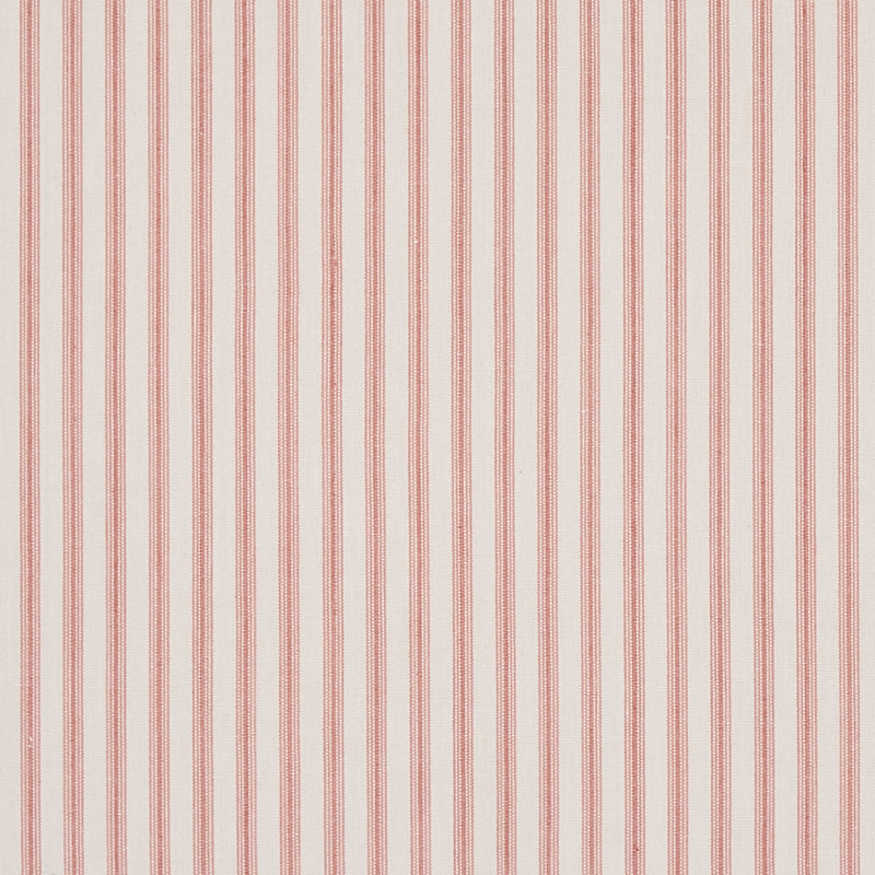 Schumacher Wellfleet Ticking Stripe Pink Fabric Sample 60074