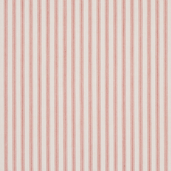 Schumacher Wellfleet Ticking Stripe Pink Fabric Sample 60074